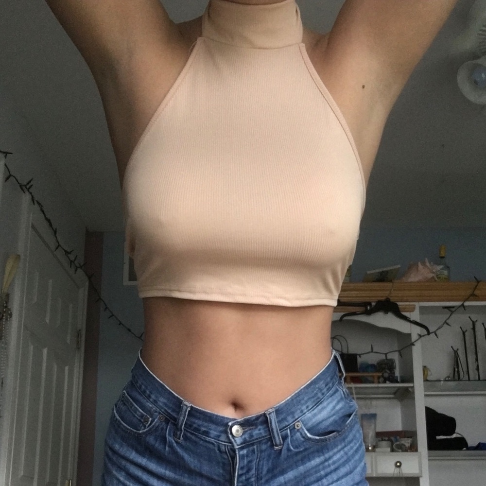 Cute crop top with ties in the back